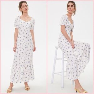 Forever 21 Floral Flounce Maxi Dress